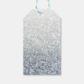 Zilveren en grijze glittery cadeau labels cadeaulabel (Voorkant)