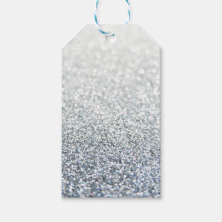Zilveren en grijze glittery cadeau labels cadeaulabel