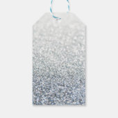 Zilveren en grijze glittery cadeau labels cadeaulabel (Achterkant)