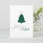 Zilveren en groene snoep: soberheid en elegantie feestdagenkaart (Staand voorkant)