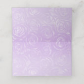 Zilveren en lichtpaarse rozen Elegant Plaatskaartje (Binnenkant ongevouwen)