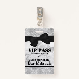 Zilveren en marmer VIP-partijlogo Badge