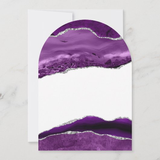 Zilveren en Paarse agaat en kruis | Confirmation!R Kaart (Achterkant)