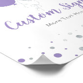 Zilveren en Paarse ballonmeisjes - Aangepast feest Poster (Hoek)