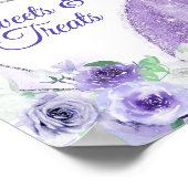 Zilveren en Paarse jurken Quinceañera Sweet Trees Poster (Hoek)