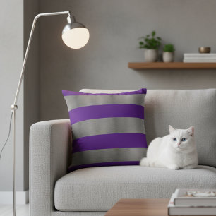 Zilveren en Paarse Kussens   Decoratief accent