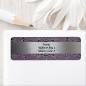 Zilveren en Paarse Metallic Adresetiketten Etiket (Insitu)
