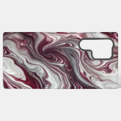 Zilveren en Paarse werveling Samsung Galaxy Hoesje (Achterkant horizontaal)