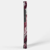 Zilveren en Paarse werveling Samsung Galaxy Hoesje (Rechterkant)