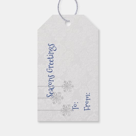 zilveren en parelsterren cadeaulabel (Achterkant)