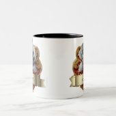 Zilveren en rode roos tweekleurige koffiemok (Center)