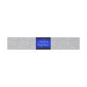 Zilveren en Royal Blue Wedding Uitnodigingen Wikkel (Vlak)