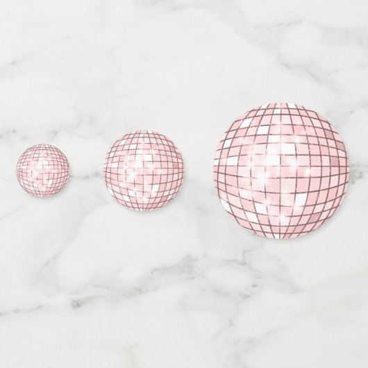 Zilveren en roze discobal-confetti confetti (Voorkanten)