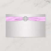 Zilveren en roze Kaarten Plaatskaartje (Achterkant)