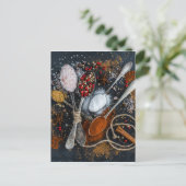 Zilveren en specerijen briefkaart (Staand voorkant)