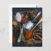 Zilveren en specerijen briefkaart (Voorkant / Achterkant)