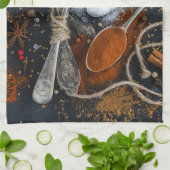 Zilveren en specerijen theedoek (Gevouwen)