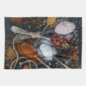 Zilveren en specerijen theedoek (Horizontaal)