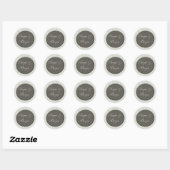 Zilveren en witte damast bruiloft stickers (Vel)