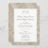 Zilveren en Witte Grens Weddenschappen Goedenavond Kaart (Voorkant / Achterkant)