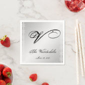 Zilveren en witte sneeuwvlok Winter servetten (Insitu)