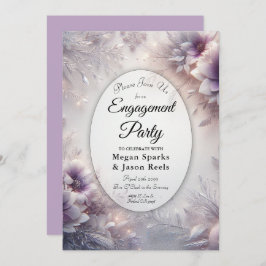 Zilveren en Zachte Amethist Winter Engagement Part Kaart