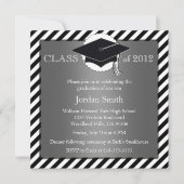 Zilveren en zwart Afstuderen Aankondiging (Voorkant)