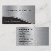 Zilveren en zwarte professionele visitekaart visitekaartje (Voorkant / Achterkant)