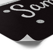 Zilveren en zwarte verjaardagsfotoprop frame elke poster (Hoek)