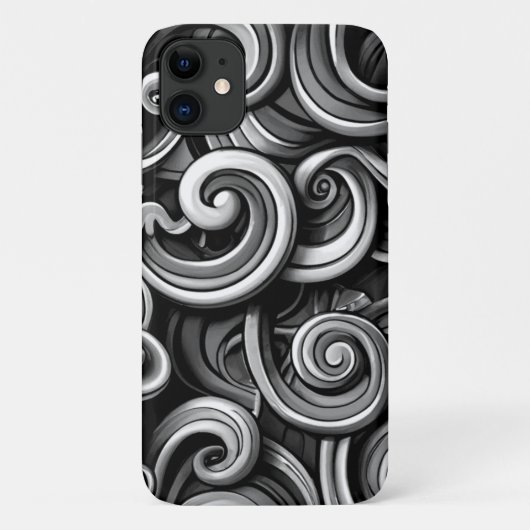 Zilveren Energie wervelt Case-Mate iPhone Case (Achterkant)