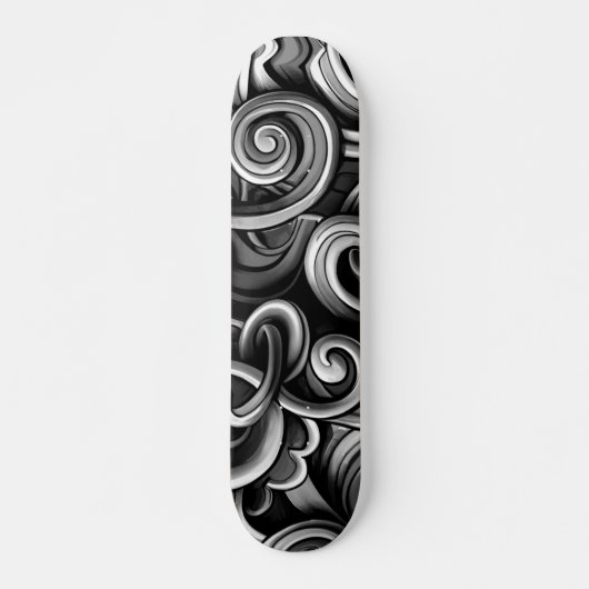 Zilveren Energie wervelt Persoonlijk Skateboard (Voorkant)
