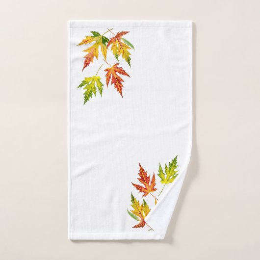 Zilveren esdoorn op een badkamerhanddoekset bad handdoek (Handdoek)