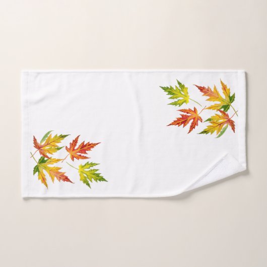 Zilveren esdoorn op een badkamerhanddoekset bad handdoek (Handdoek)