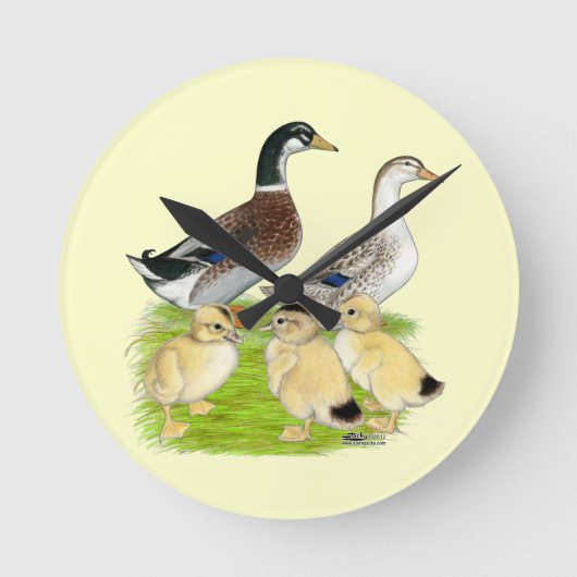 Zilveren Familie Appleyard Ronde Klok (Voorkant)