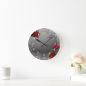 Zilveren  Fancy rode rozen voor sierdoeleinden Ronde Klok (Huis)