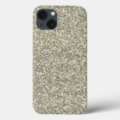 Zilveren faux glitter Case-Mate iPhone case (Achterkant)