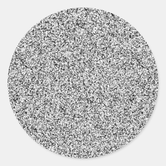 Zilveren Faux Glitter Envelope Afdichtingen Ronde Sticker (Voorkant)