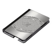 Zilveren Faux Metallic look met diamanten patroon Kindle Case (Schuin)