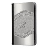 Zilveren Faux Metallic look met diamanten patroon Kindle Case (Voorkant)