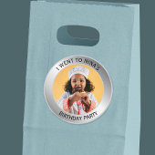 Zilveren Feestgast Kinderen  Ronde Sticker