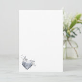 Zilveren Filigraan Hart & Witte Rozen (Staand voorkant)