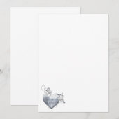 Zilveren Filigraan Hart & Witte Rozen (Voorkant / Achterkant)