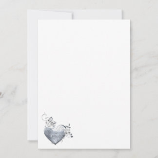 Zilveren Filigraan Hart & Witte Rozen