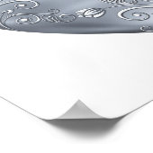 Zilveren Filigree Hart & Witte Rozen Poster (Hoek)