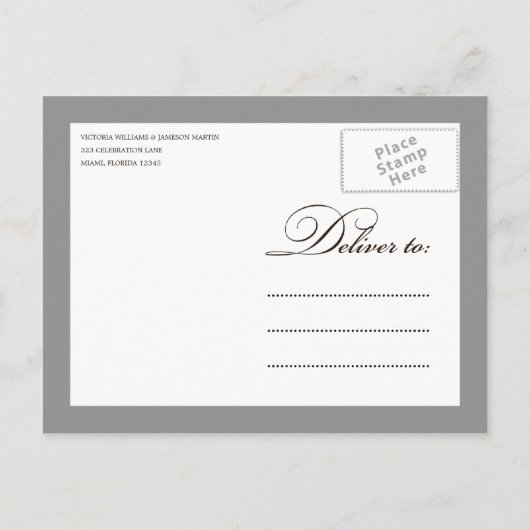 ZILVEREN FLATWARE | REPETITIEDINER UITNODIGEN UITNODIGING BRIEFKAART (Achterkant)