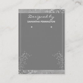 Zilveren Floral vertoon Visitekaartje
