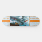 Zilveren Flyer Skateboard Deck 7 7/8" (Horizontaal)