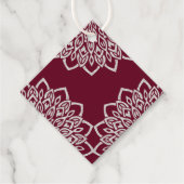 Zilveren folie Bourgondische bruiloft Bedankjes Labels (Achterkant)