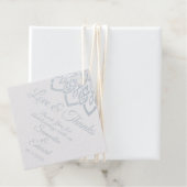 Zilveren folie Bourgondische bruiloft Bedankjes Labels (Met doos)