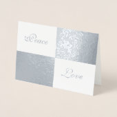 Zilveren folie en grijze rechthoeken Gelukkig Nieu Folie Kaarten (Voorkant)